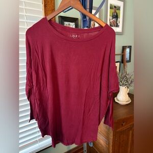 LOFT Deep Burgundy Women's Blouse
